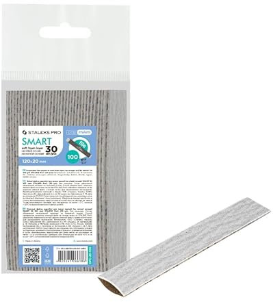 STALEKS PRO Ricambio Lime monouso con schiuma Papmam per base diritta SMART. Carta ecologica 30 pezzi (grana 100)