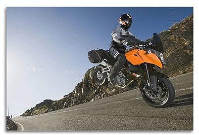 WELYK Sport Motorrad Poster 990 Supermoto Poster Dekorative Malerei Leinwand Wandposter und Kunstdruck Modern Familie Schlafzimmer Dekor Poster 20 x 30 cm