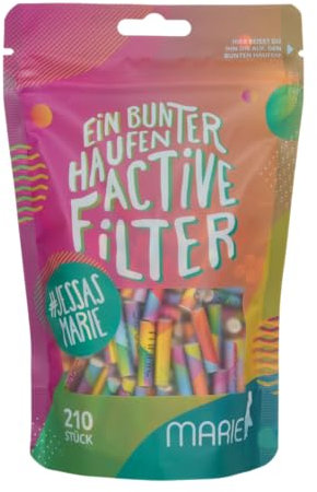 Marie 20629 Active Filter 6mm-210 Stück in bunt im wiederverschließbarem Beutel, Papier