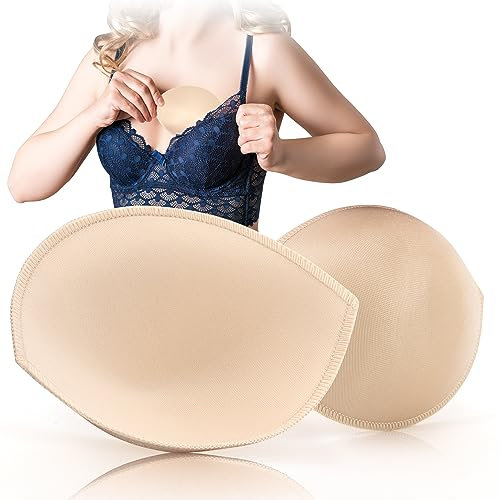 USIT, Coppette Reggiseno Anatomiche Push Up Ovali, Morbide e Traspiranti, Taglia 4, Nudo