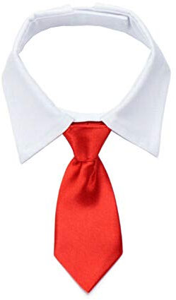 Tmianya Haustierzubehör Verstellbare Krawatte Krawatten Weißer Kragen Krawatte Formal Bow Dog Pet Supplies Hundezubehör in Meiner Nähe (Red, L)