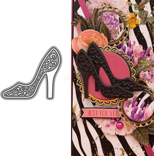 High Heel Stanzformen für Kartenherstellung, Valentinstag Metall Stanzformen für Papier Scrapbooking, DIY Schablonen für Album Party Hochzeit Festivals Dekoration