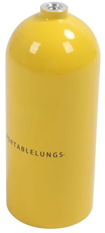 Emoshayoga Tauchflasche, Sicher zu Verwenden, 30–50 Minuten Atemschutz, Korrosionsbeständig, Kompakte Tauchflasche mit 2 Tauchbrillen (Gelb)
