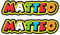 GamesMonkey® - Aufkleber im Stil von Vale The Doctor - 2 Stück - verschiedene Größen - Racing Cross Piste Auto Motorrad Sticker (Matteo, 15 x 3 cm)