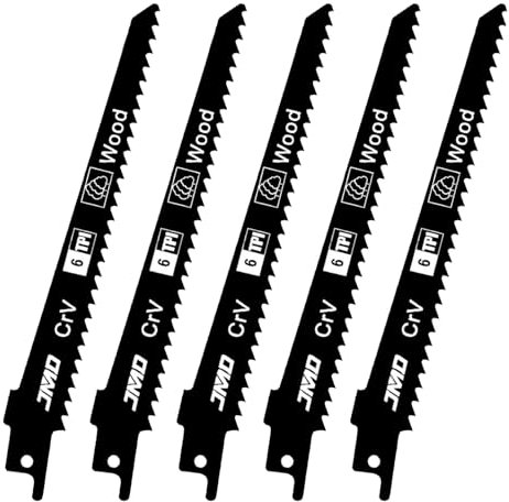 Reciprocating Saw Blades Cobalt Sabre Saw Blades Professional Recip Saw Blade Heavy Duty for Metal and Wood Cutting, 152mm 6TP Saw Blades Set Compatible with Most Reciprocating Saw