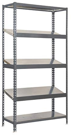 PROREGAL Schrägbodenregal DOWA | Stecksystem | HxBxT 200x100x50cm | Fachlast 200kg | Grau | Fachbodenregal Lagerregal Boxregal