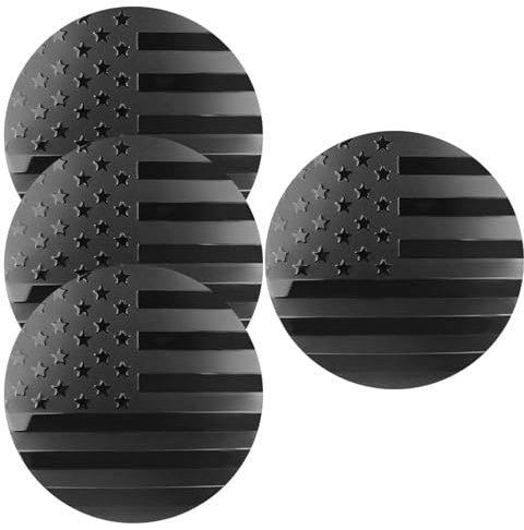 Aufkleber für Radmittenabdeckung, Autonaben-Radmittenabdeckung | 4 Stück Auto Radnabe US Flagge Abdeckung Felgen,Automobil-Außendekoration zur Verbesserung der Fahrsicherheit für Minivans, LKWs