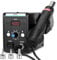 COVVY Stazione di Rilavorazione ad Aria Calda Con Display LCD - Temperatura Regolabile 858D e Volume d'Aria - 3 Ugelli - 700 W