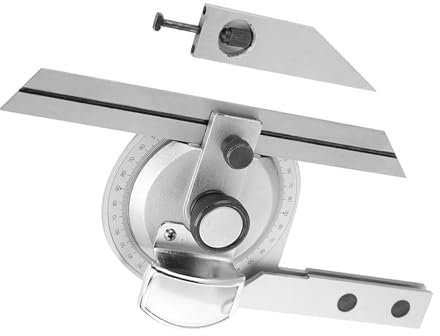 360-Grad-Universalstahl-Winkelmesser, Messlineal aus Hochfestem Kohlenstoffstahl mit Lupe für Präzisionsbearbeitungsanwendungen