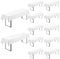 12 Stück Biertisch Tischdecke Universal für 50cm u.70cm Biertische Hussen für Biertisch Biertischhussen Blickdichte Biertisch-Husse Bierzeltgarnitur Waschbar Biertischdecke 100x250cm(Weiß)