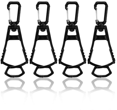 AOZUO 4 Stück Handschuhhalter, Handschuh Halterung Gürtel Handschuhband Arbeit Handschuh Clip, Handschuhclips für Arbeitshandschuhhalter, leistungsstarker Handschuhhalter für Bauhandschuhe, Helme