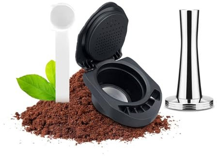 Riutilizzabile Adattatore per Dolce Gusto Genio S/Piccolo XS, adattatore per cialde da caffè compatibile con Dolce Gusto,Non c'è bisogno di capsule di caffè (Capsule+Tamper)