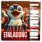 HIDEBLOOM Kino Einladungskarten Kindergeburtstag Mädchen und Jungen I 12 Stück I DIN A6 (10,5 cm x 14,8 cm) I Einladung Cinema Kinder I Einladung Geburtstag Pinguin I Einladungen Kino Pinguin
