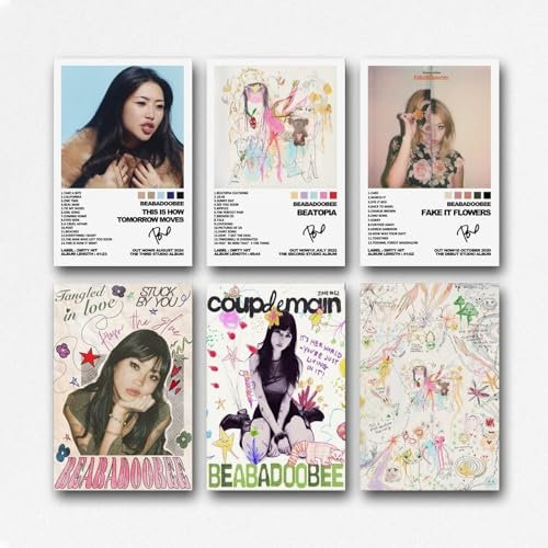 Hotoice Beabadoobee Poster, Musikalbum, Vintage-Retro-Sänger, Wandkunst, Leinwandposter, Raumdekoration, ästhetischer Druck, Dekoration, 20 x 30 cm, Stil 2