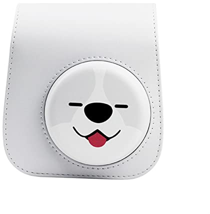 PEVAVFZMMY Cute Series PU Leather Protection Camera Bag Case Instant Camera Case Accessories Fit for Fujifilm Fit for Instax Mini 11 Camera Bag(A)