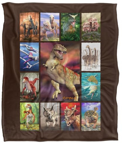 Jq Licensing - Royce Mcclure Dino Mosaic Silky Touch Super Soft Throw Blanket 152 X 127 Cm