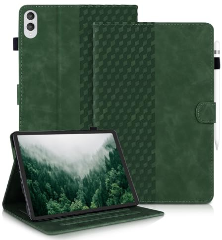 CASAFUNY Hülle für Samsung Galaxy Tab S11 Ultra 14,6 Zoll 2025 mit S Pen Halter, PU Leder Tablet Schützhülle Ständer Cover Case mit Auto Schlaf/Wach für Samsung Galaxy Tab S11 Ultra, Grün