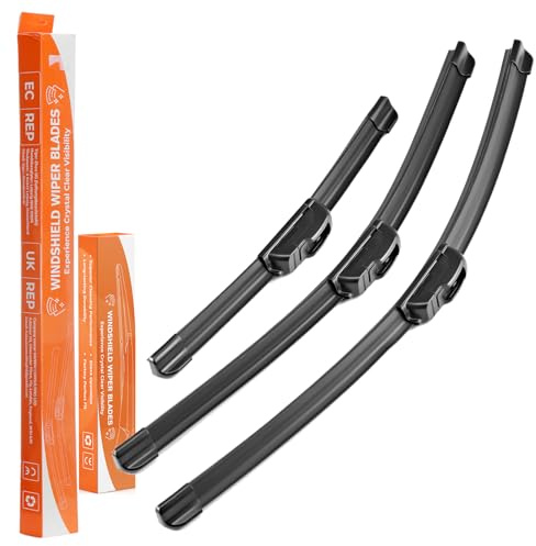 ISINEVER Scheibenwischer Kompatibel mit VW LUPO BJ 1998-2005, Wischerblätter vorne + hinten Komplett Set (3er Set: 525mm/475mm/300mm) Autoscheibenwischer Heckscheibenwischer