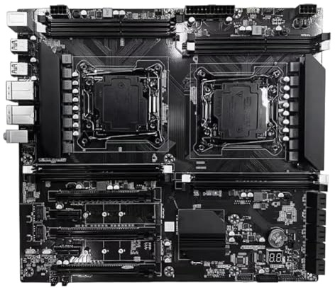 UieoKakeh Scheda Madre Dual-Socket LGA2011-3 X99 Supporta CPU E5 2678 V3 2676 V3, 8X RAM DDR3, Porta Ethernet Duale.
