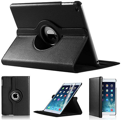 iPro Accessories - Funda para iPad Air 2 (protección de esquinas, piel sintética), color negro