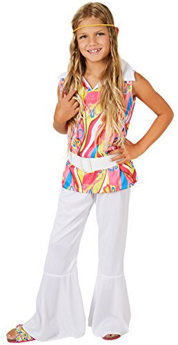 tectake dressforfun Mädchenkostüm Dancinggirl, farbenfrohes Oberteil | Inkl. Gürtel und Haarband (7-8 Jahre)