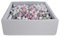 Velinda Bällebad Ballpool Kugelbad Bällchenbad Kinder-Pool mit 1200 Bällen/120x120cm (Farbe der Bälle: weiß,rosa,grau)
