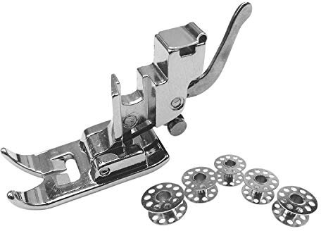 Zick Zack Fuß (Normalnähfuß) Standardfuß + Nähfußhalter + 5 Metall Spulen für Necchi 270/524/559 Nähmaschine