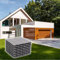 BodenMax Baldosa clic en granito natural | Modelo Barroco | Gris | 30 cm x 30 cm | Set de 8 baldosas = 0,72 m² |Para terrazas, jardines, balcones, piscinas, saunas. interiores y exteriores