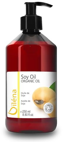 Huile de Soja BIO - Huile Corps Hydratante pour Massage Professionnel, Anti-cellulite, Raffermissant, Anti-âge visage à la vitamine E, Démaquillant, Bronzant - 250 ml