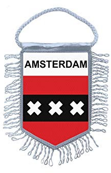 Akachafactory Wimpel mini Flagge Fahne flaggen miniflagge Amsterdam