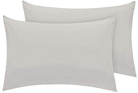 Pizuna 100% Cotton Housewife Pillowcases 2 Pack Off White 48x74cm | 400 Thread Count Long Staple Combed Cotton Pillow Cover Sateen Weave Standard Housewife Pillowcase Pack of 2