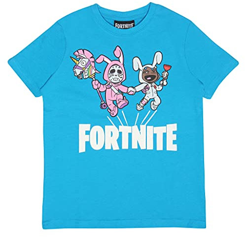 Fortnite Bunny-Ärger T Shirt, Kinder, 128-182, Azure Blau, Offizielle Handelsware
