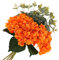 Kisflower 6Pcs Seiden Hortensie Künstliche Blumen Realistische Hortensie Blumen Bouquet für Hochzeiten Party Büro Home Decor (Orange)