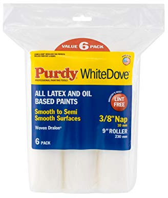 Purdy White Dove Roller Cover, 9 x 3/8 in., 6 count