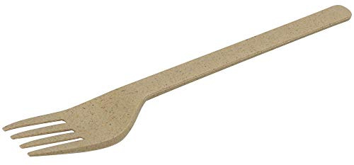 GREENBOX Bio Mehrweg-Besteck Stabil Plastik-Besteck Gabel I Kompostierbares Besteck Bio-Kunststoff PLA & Holzmehl Mehrweg Besteck biologisch abbaubar I 60x Bio Besteck Mehrweg-Gabel Plastik
