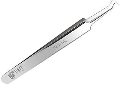 /G Pince à épiler pour Points Noirs BST-18L Pince d'extension de Cils Pince à épiler en Acier Anti-Acide enlèvement acné