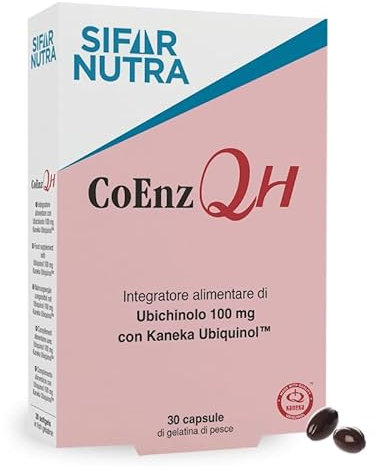 Sifar Nutra CoEnz QH | Kaneka QH | forma activa de coenzima Q10 | UBIQUINOL 100 mg | antioxidante y metabolismo energético | 30 cápsulas…