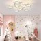 Qcyuui Dimmbare LED-Deckenleuchte 60 W Moderne Acryl-Deckenleuchte, 5-Sterne-Kronleuchterbeleuchtung für Kinderzimmer Schlafzimmer Wohnzimmerdecke, Fernbedienung inklusive