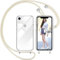 Nupcknn Liquid Silikon Handykette Hülle für iPhone XR Hülle Silikon Necklace(abnehmbar) Hülle mit Kordel zum Umhängen Handy Schutzhülle mit Band (Beige)