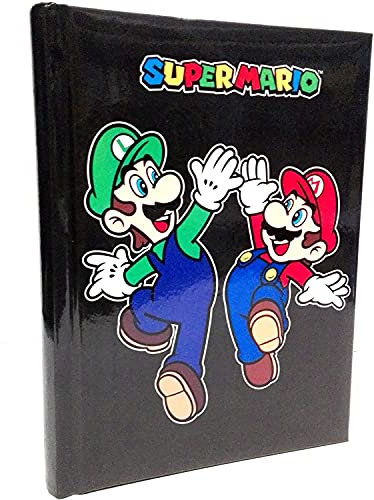 Tagebuch Super Mario und Luigi Jahr 2021 2022 (schwarz)
