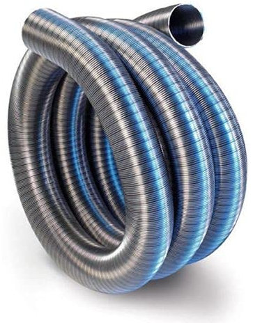 Tubo flexible para chimenea de acero inoxidable de grado 316L, 150 mm/2 m