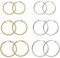 Zeayebsr 6 Paar gefälschte Ohrringe Creolen Nicht durchbohrter Nasenring Frühling Creolen Lip Ohrclip Körperschmuck Multi-Size-Stahl- und Goldfarbe von