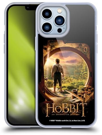 Head Case Designs Offizielle The Hobbit An Unexpected Journey Hobbit in der Tür Schluessel Kunst Gelhülle [Militärischer Schutzgrad] Kompatibel Mit Apple iPhone 13 Pro Max Und Kompatibel Mit MagSafe