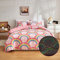 Loussiesd Regenbogen-Bettwäsche-Set, leuchtet im Dunkeln, für Einzelbett, rosa, Regenbogen-Bettwäsche-Set, superweich, bunt gestreift, Meerjungfrauenschuppen, Bettdeckenbezug-Set,
