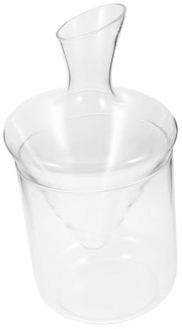 TOPBATHY 1 Pc Licorera Dispensador De Bebidas Recipiente De Vino Tinto Enfriador De Vino Tapas Botella De De Botella Jarra De Botella Cerveza Filtrar Mini Jarrón De Vino Vidrio Bisel Dublín