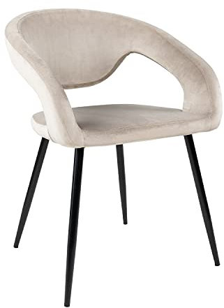 Kick Collection Esszimmerstühl Lenn Velvet - Samt - Champagner - Modern und Hochwertig - Samtstoff und Metall - Erhältlich in vielen Farben