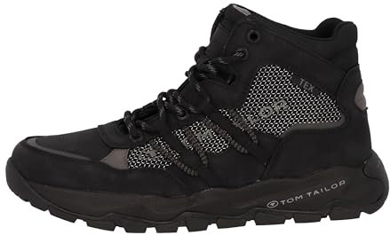 Tom Tailor Herren 4283101 Wanderstiefel, Black, 44 EU
