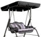 DUEYUN Swing Canopy Cover Replacement, 2 Seater Swing Chair Cover Set, Waterproof Anti-UV Heavy Duty Hammock Top Cover for Outdoors Garden(Size:142x120x18cm,Color:Black)