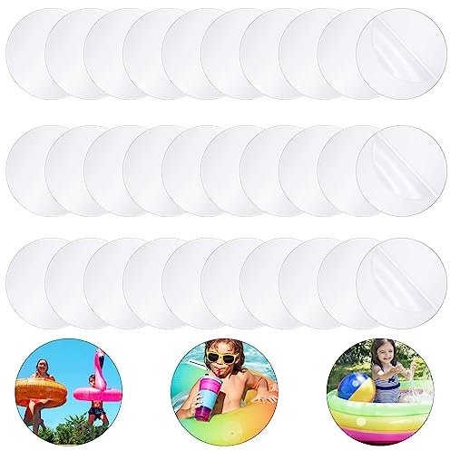 SHOWHEEL 30 PCS Piscina Patch da Autoadesiva,Toppa di Riparazione Impermeabile,Toppe per Piscina Gonfiabile,Toppe per Tenda Riparazione