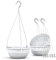 Plastard Blumenampel 3er Set 25 cm Durchmesser Hängeample Farbe Weiß runde Kunststoff Blumenschale für Innen und Außen Pflanzschale Terrassen Balkon Deko